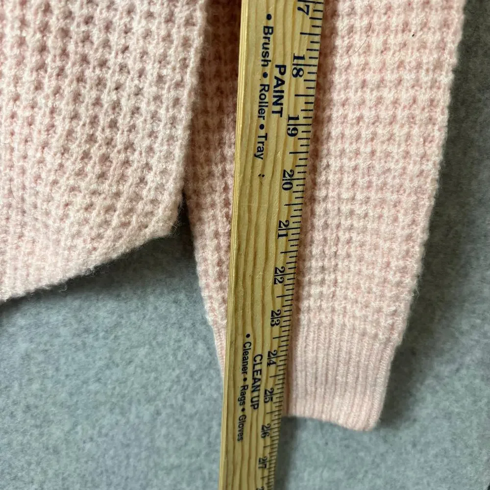 Kuhl Women's Sienna Sweater Medium Pink Waffleknit Turtleneck Cozy Gorpcore